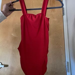 Red bodysuit